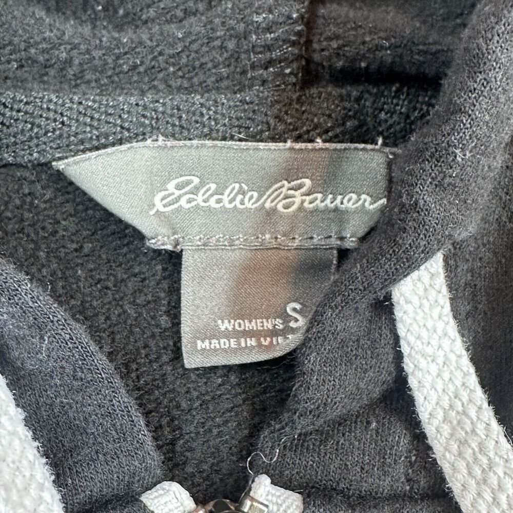 Eddie Bauer Jacket Womens Size Small Full Zip Hoodie Long Sleeve Outdoor Black - Picture 5 of 9